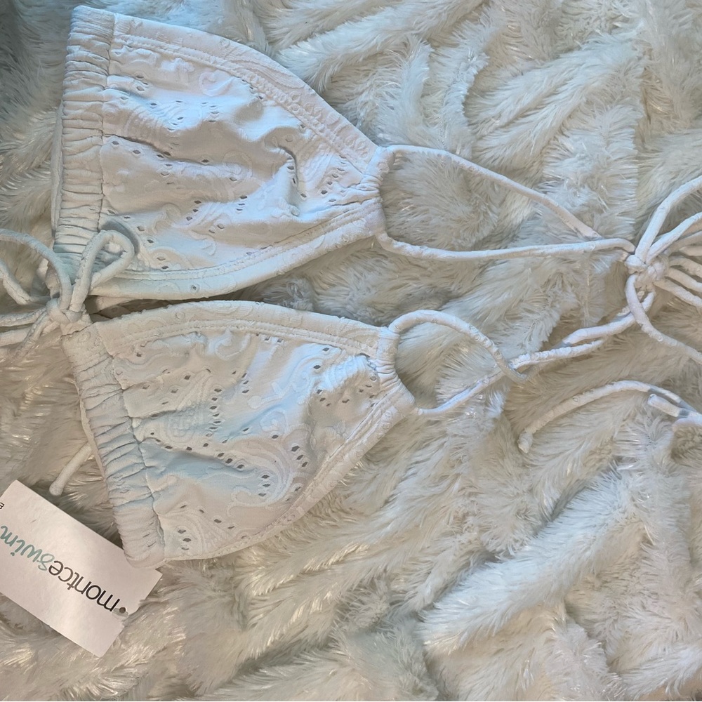 Montce Swim white bikini top